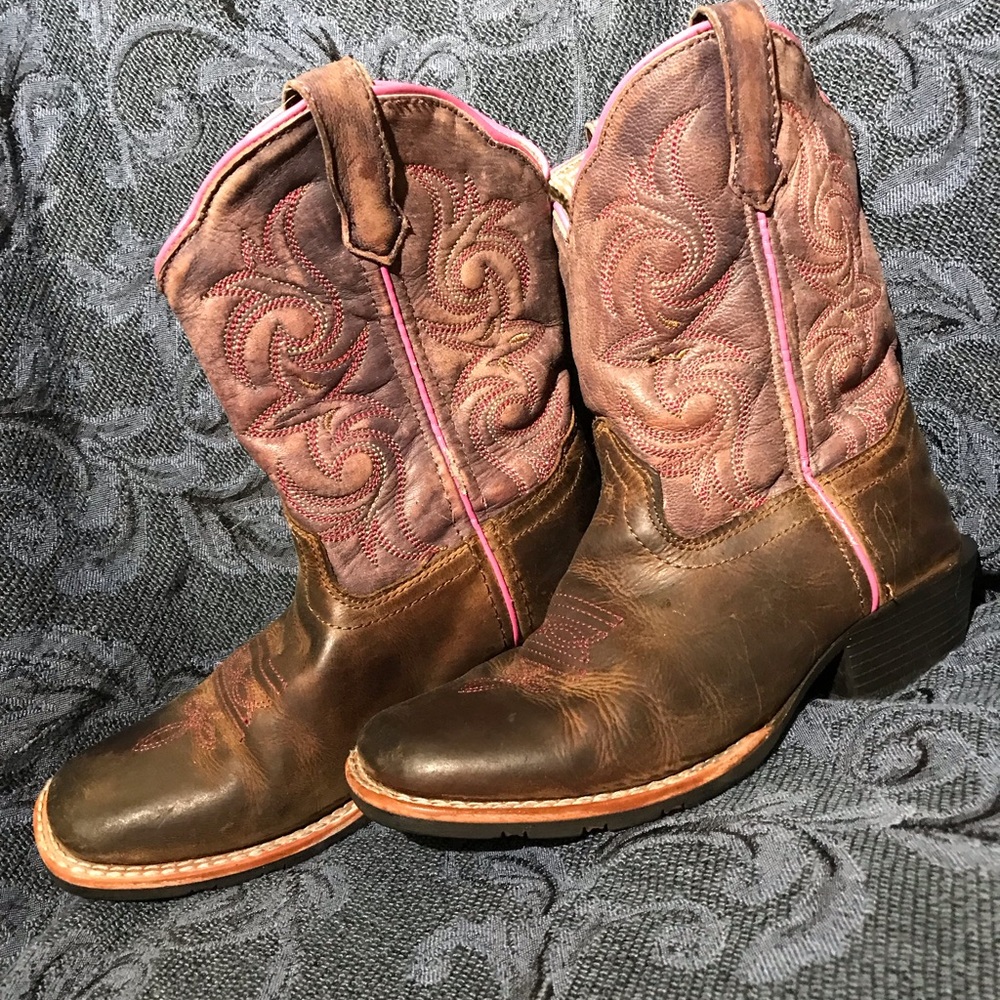 Child Girls Dan Post Cowboy Boots Size 1 D